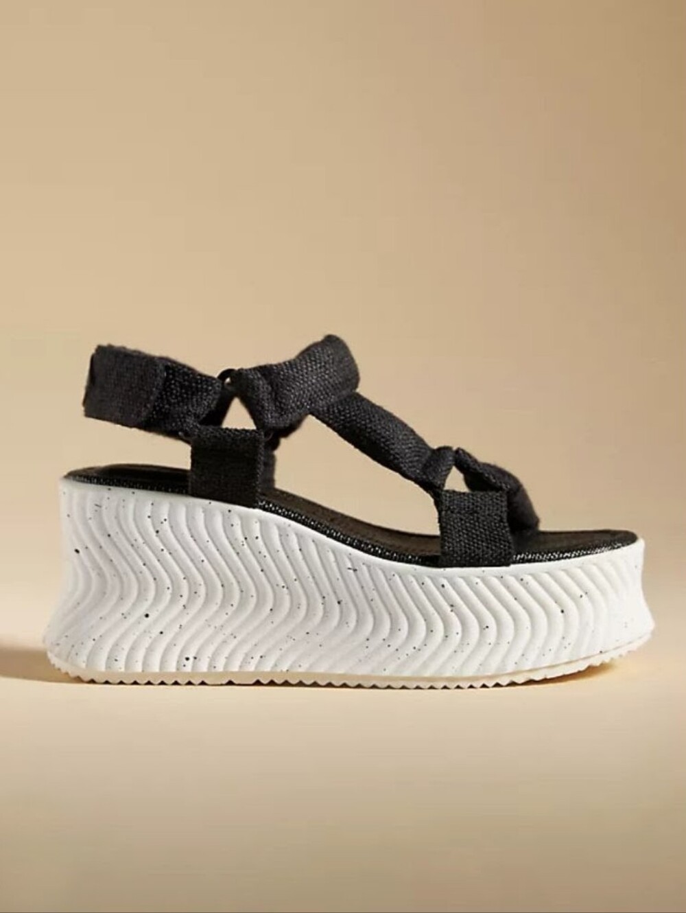 Circus NY Venus Chunky Wave Platform Sandals Black Utility Sporty 6.5